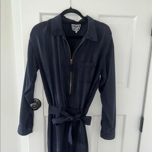 Pam & Gela Dark Blue Belted Jumpsuit